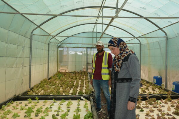 Balqees, 18, is a student pursuing her high-school education from inside the Al-Azraq Refugee camp in Jordan. The camp, located about less than a two hour drive from Jordanian-Syrian border in a desert region, is home to about 45,000 Syrian refugees. 

Asma, [ADD AGE], has been living in Al-Azraq for 8 years, and runs a pilot hyroponic farming project with the help of other camp residents, which they are hopeful will help provide lettuce, cabbage and other agrilcutural produce to the camp residents while generating some livelihood opportunities. 